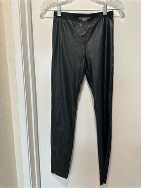 NWT BP Studio Black Faux Leather Pants Size XS Black